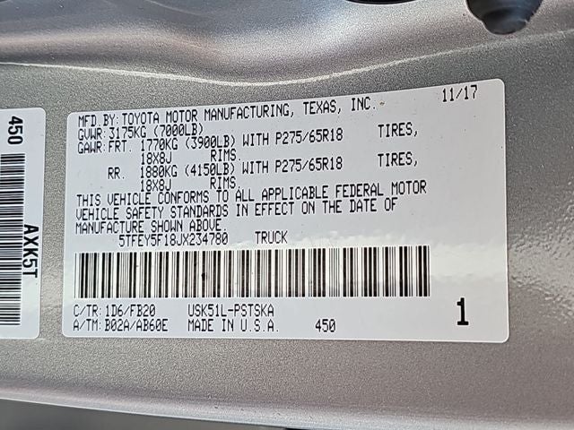 2018 Toyota Tundra SR5 CrewMax