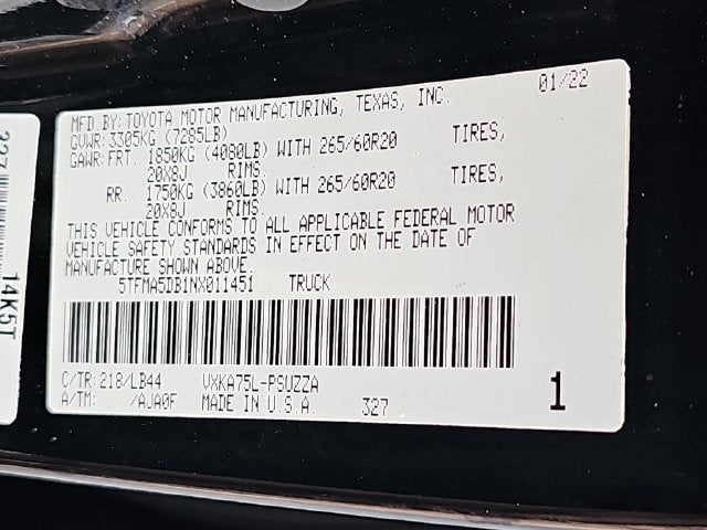 2022 Toyota Tundra 1794