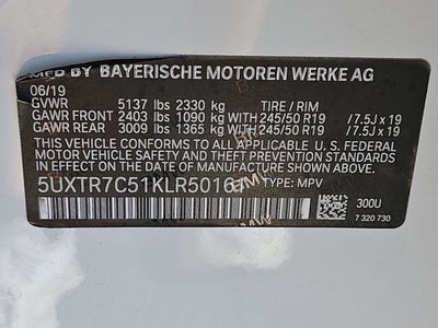 2019 BMW X3 sDrive30i