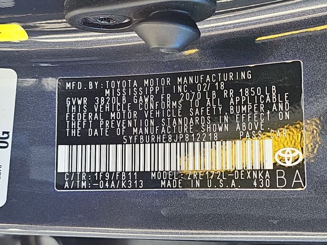 2018 Toyota Corolla LE