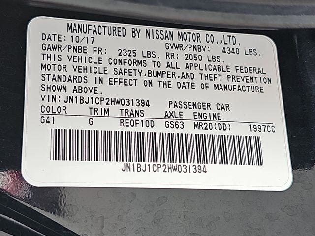 2017 Nissan Rogue Sport SV