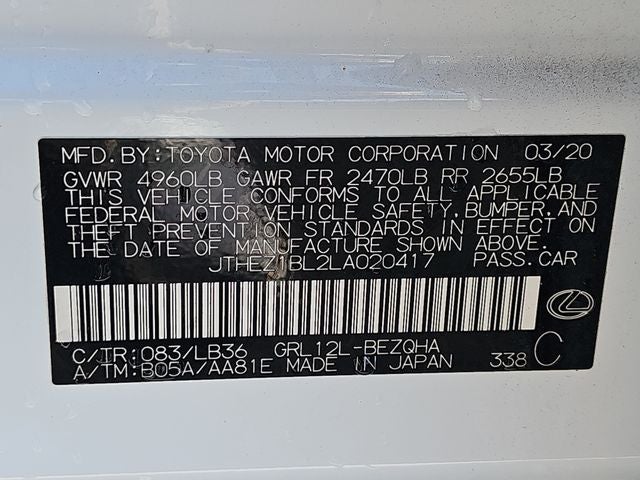 2020 Lexus GS 350 F Sport