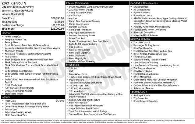 2021 Kia Soul S