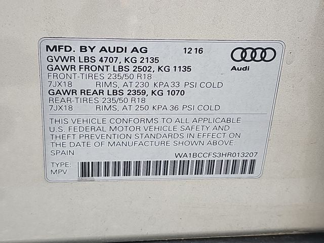 2017 Audi Q3 2.0T Premium