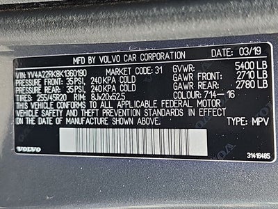 2019 Volvo XC60 T6 Momentum