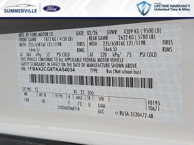 2026 Ford Transit-350 XLT