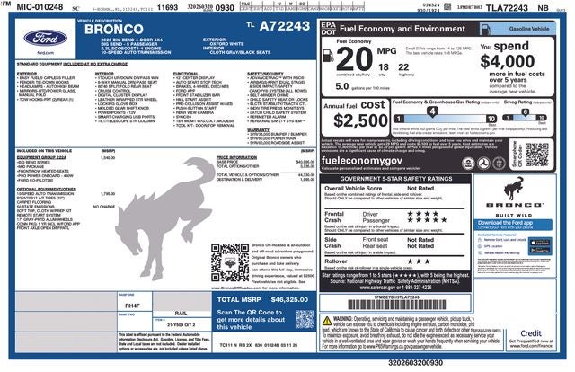 2026 Ford Bronco Big Bend