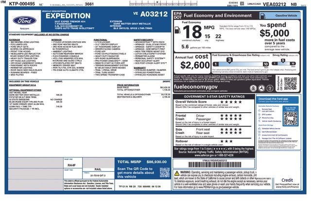 2027 Ford Expedition Tremor