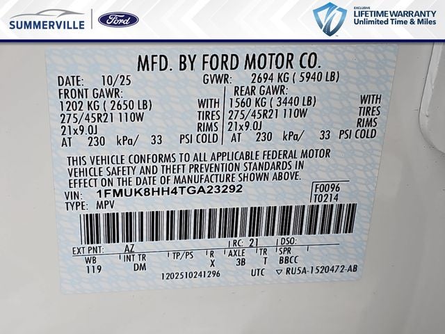 2026 Ford Explorer Platinum