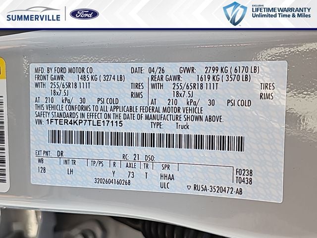 2026 Ford Ranger Lariat