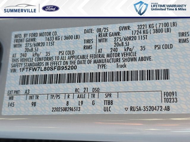 2025 Ford F-150 Platinum