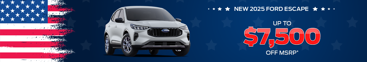 Save up to $7,500 on a new 2025 Ford Escape in Summerville, SC