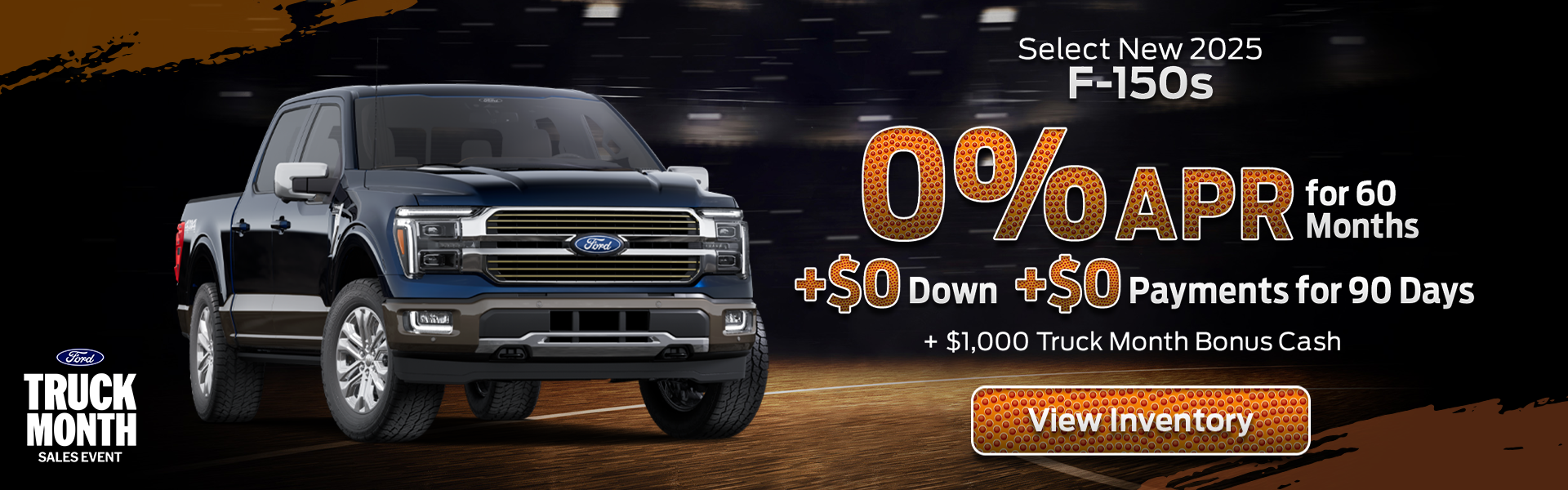 Get 0% APR on new 2025 Ford F-150 in Summerville, SC